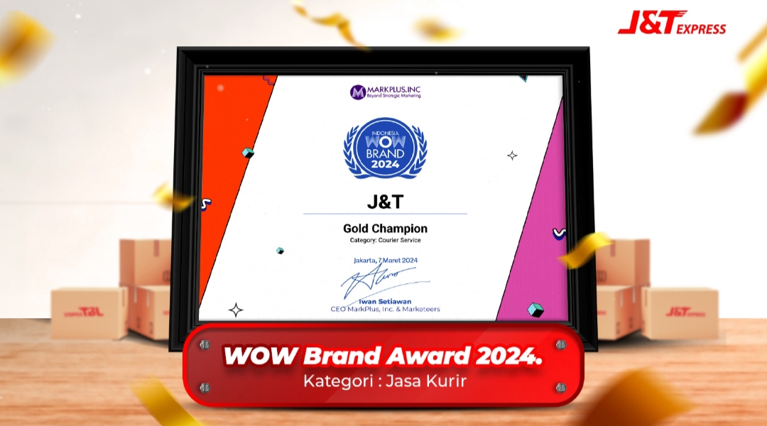 J&T Express Memenangkan WOW Brand 2024 Sebagai Pilihan Generasi Z