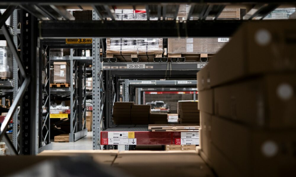 a warehouse filled with lots of boxes and boxes