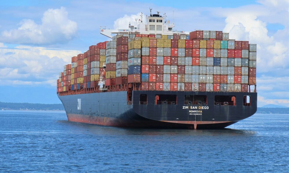 a large cargo ship